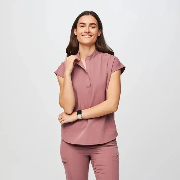 Figs Rafaela Oversized Scrub Top Mauve size small - Picture 6 of 6